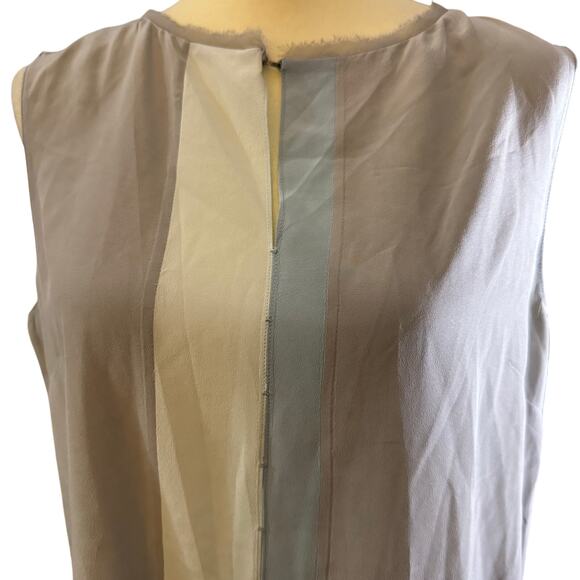 Elie Tahari 100% Silk Colorblock Sleeveless Blouse, Size Medium - Picture 7 of 9